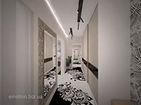 наливной пол в дизайне коридора и гостиной