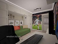 интерьер комнаты для юного футболиста