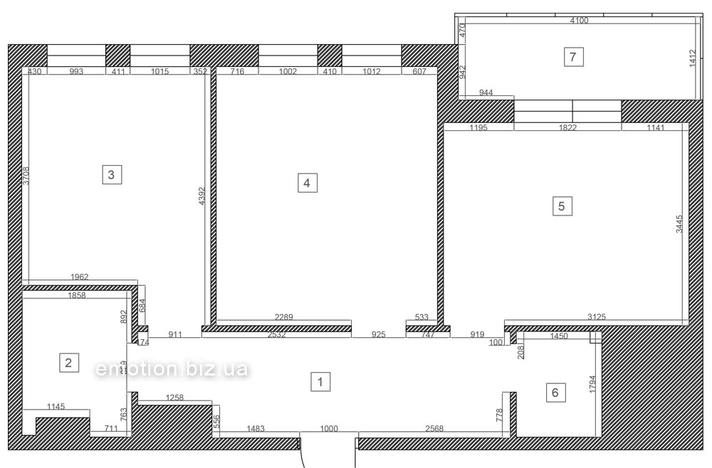 план двухкомнатной квартиры 65 квадратных метров в ЖК Нивки Парк