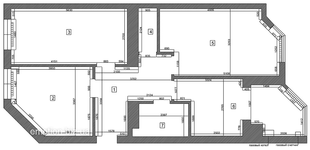 план трехкомнатной квартиры 74 квадратных метра в ЖК Sofiya Club