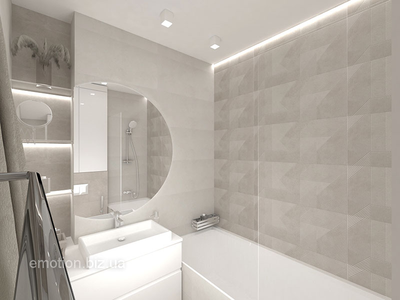 дизайн ванной комнаты в пастельных тонах